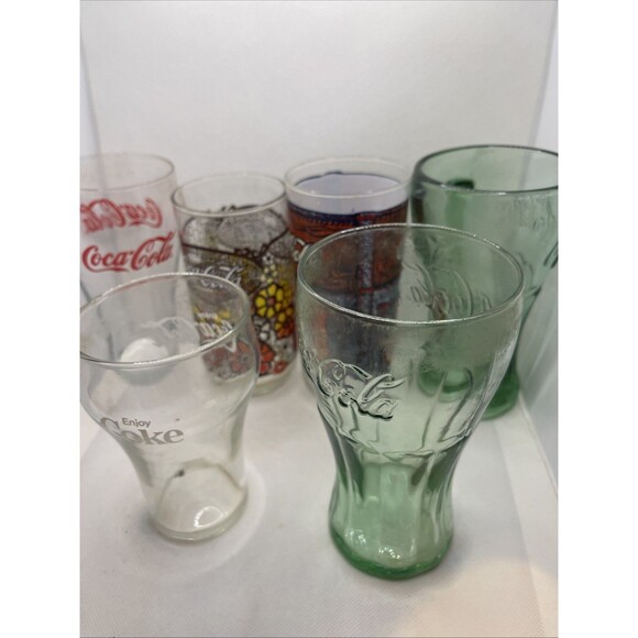 Vintage Coca-Cola - Coke Drink Glasses Cups Lot Of 6 - Nice Variety Lot - Picture 8 of 8